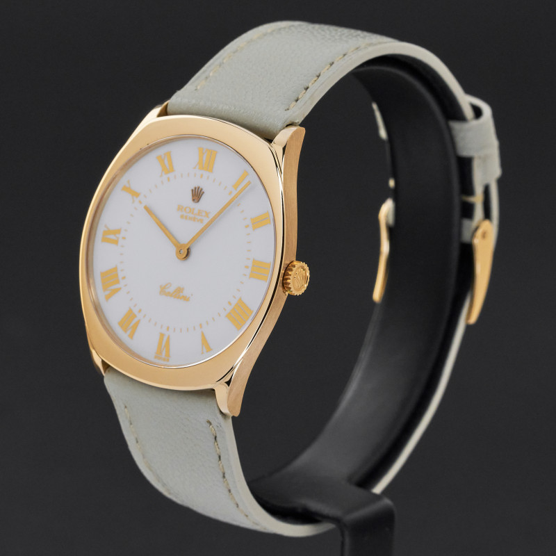 Rolex Cellini, 4133, 31mm, 1981, Yellow gold, White Roman dial, Fullset, 1y warranty
