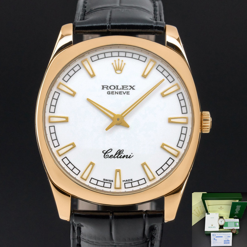 Rolex Cellini Danaos, 4243/8, 38mm, 2006, Yellow gold, White dial, Fullset, 1y warranty