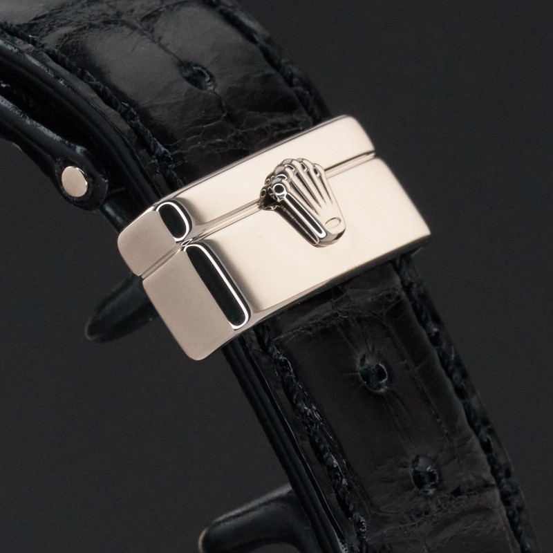 Rolex Cellini Danaos, 4243/9BIC, 38mm, 2006, Rose/White gold, Black/Bronze Arabic dial, Fullset, 1y warranty