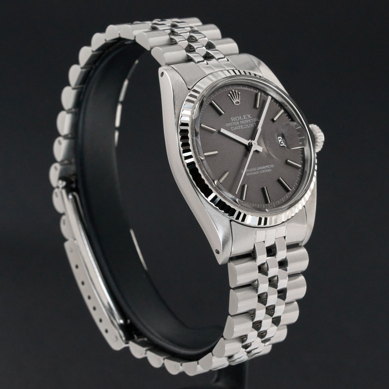 Rolex Datejust, 1601, 36mm, 1973, Steel, Grey dial, Fullset, 1y warranty