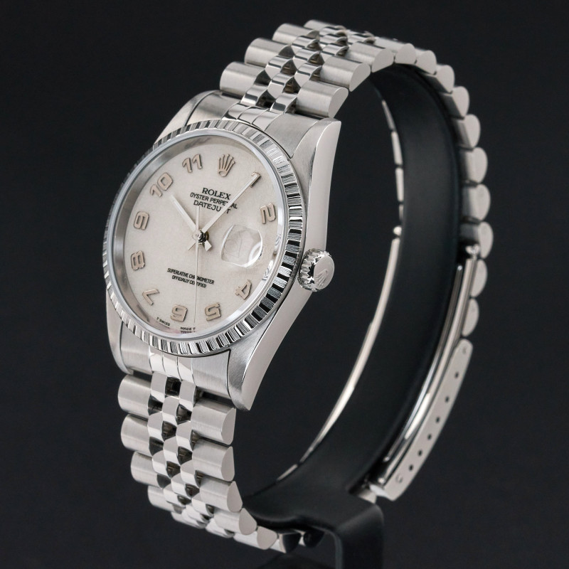 Rolex Datejust , 16220, 36mm, 1996, Steel, Ivory Jubilee Arabic dial, Fullset, 1y warranty
