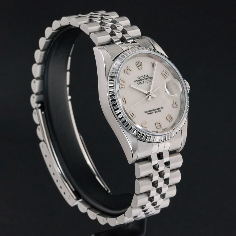 Rolex Datejust , 16220, 36mm, 1996, Steel, Ivory Jubilee Arabic dial, Fullset, 1y warranty