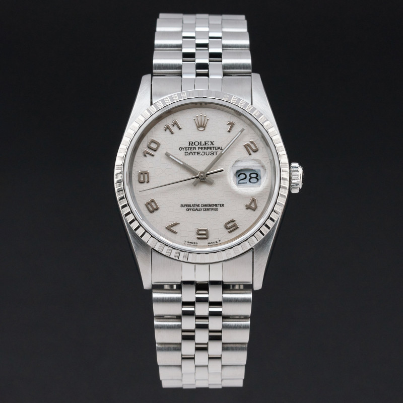 Rolex Datejust , 16220, 36mm, 1996, Steel, Ivory Jubilee Arabic dial, Fullset, 1y warranty