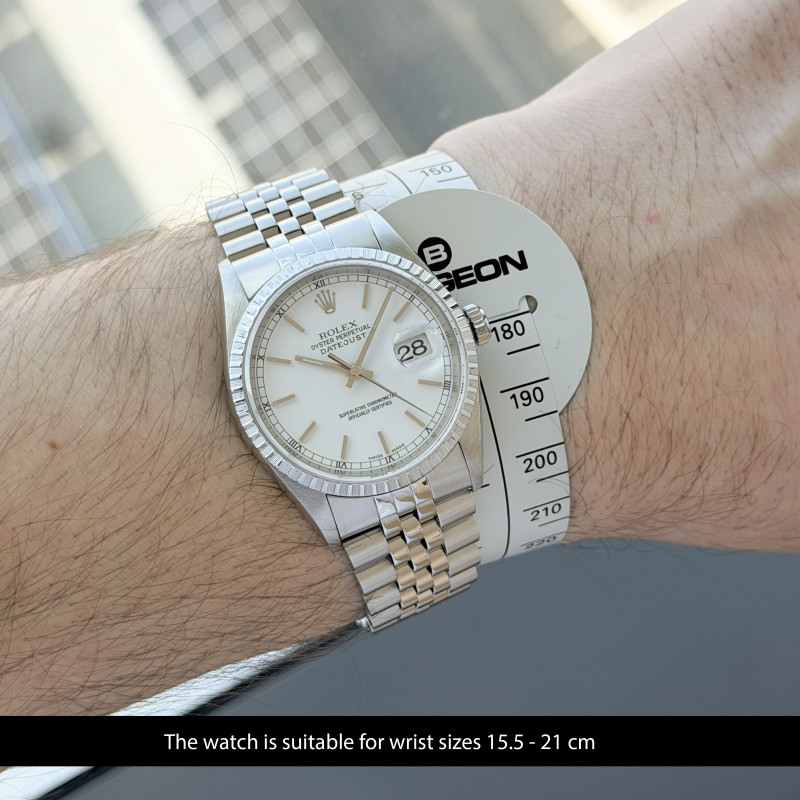 Rolex Datejust, 16220, 36mm, 1999, Steel, White dial, Box, 1y warranty
