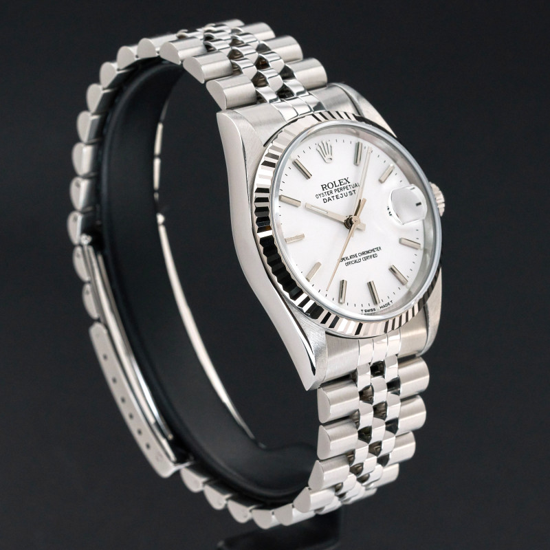Rolex Datejust, 16234, 36mm, 1995, Steel, White dial, Fullset, 1y warranty