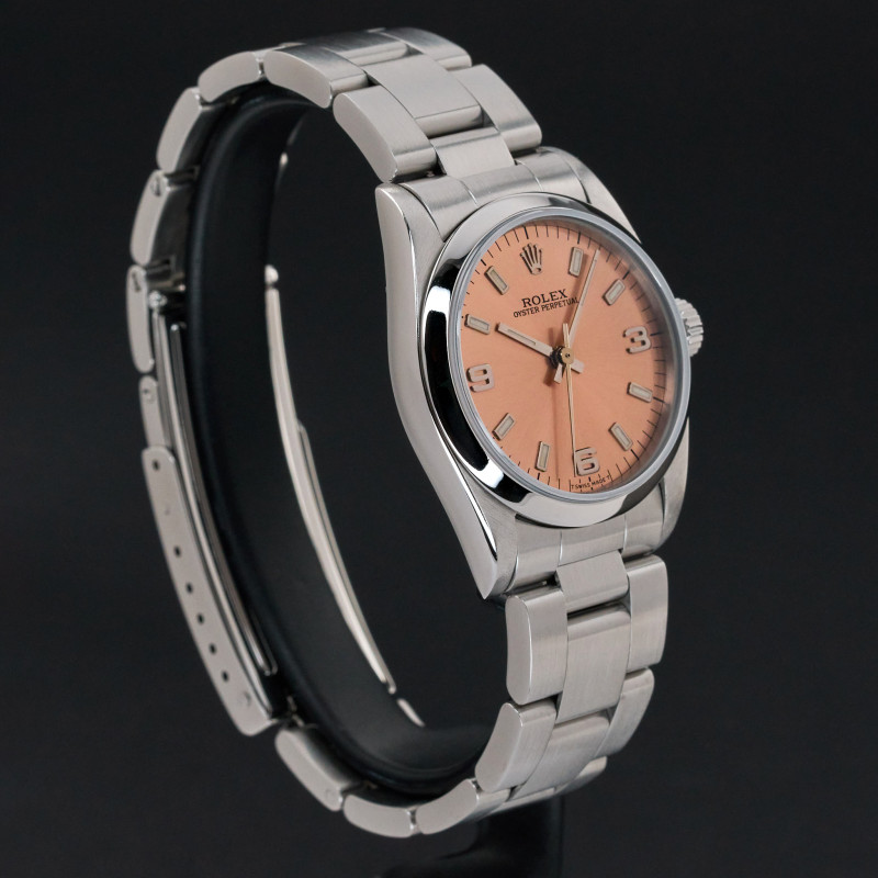 Rolex Oyster Perpetual, 67480, 31mm, 1998, Steel, Black Arabic dial, Fullset, 1y warranty