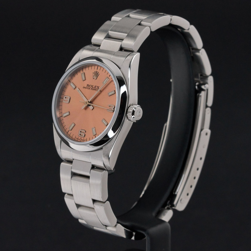 Rolex Oyster Perpetual, 67480, 31mm, 1998, Steel, Black Arabic dial, Fullset, 1y warranty