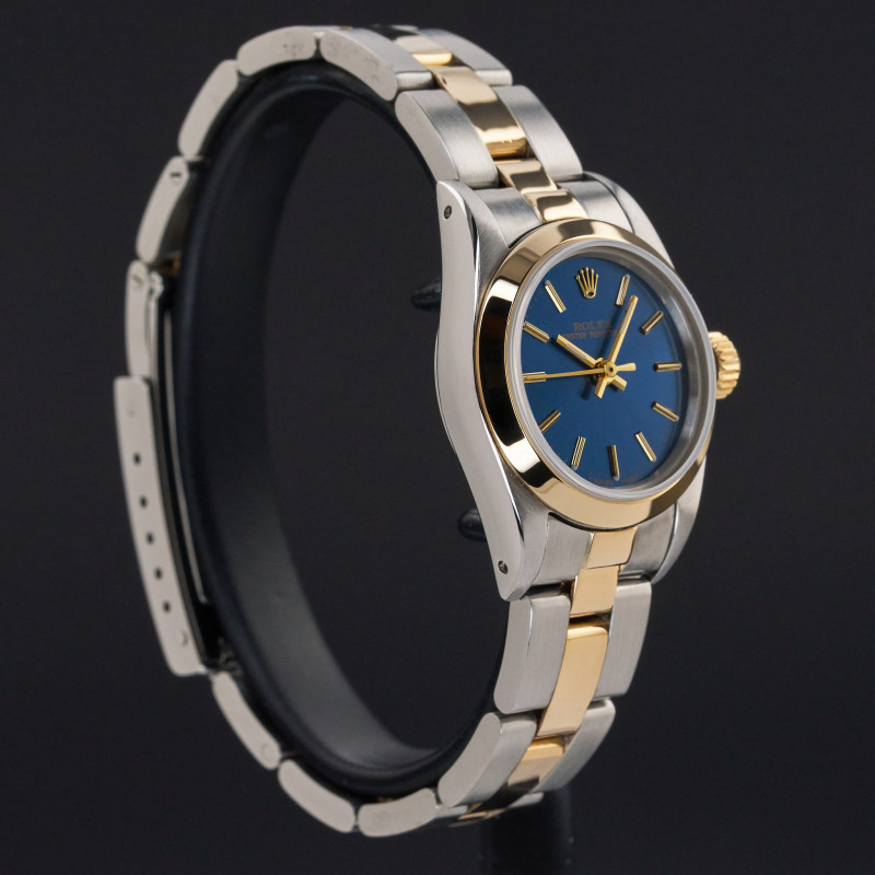 Rolex Oyster Perpetual Lady, 67183, 24mm, 1988, Two-Tone, Blue dial, Fullset, 1y warranty