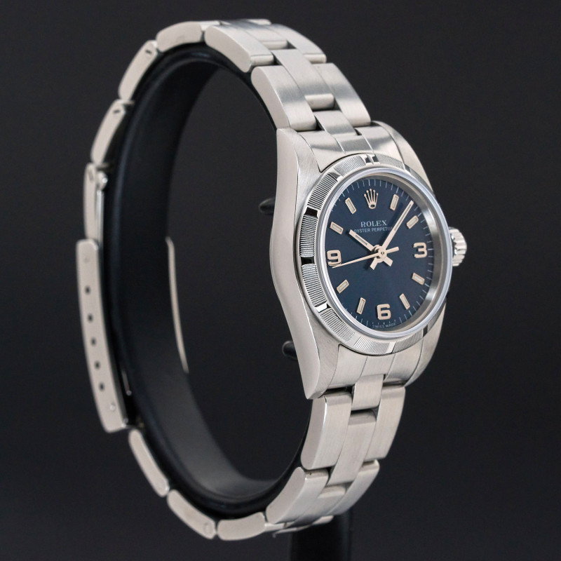Rolex Oyster Perpetual Lady, 76030, 24mm, 2000, Steel, Blue Arabic dial, Fullset, 1y warranty