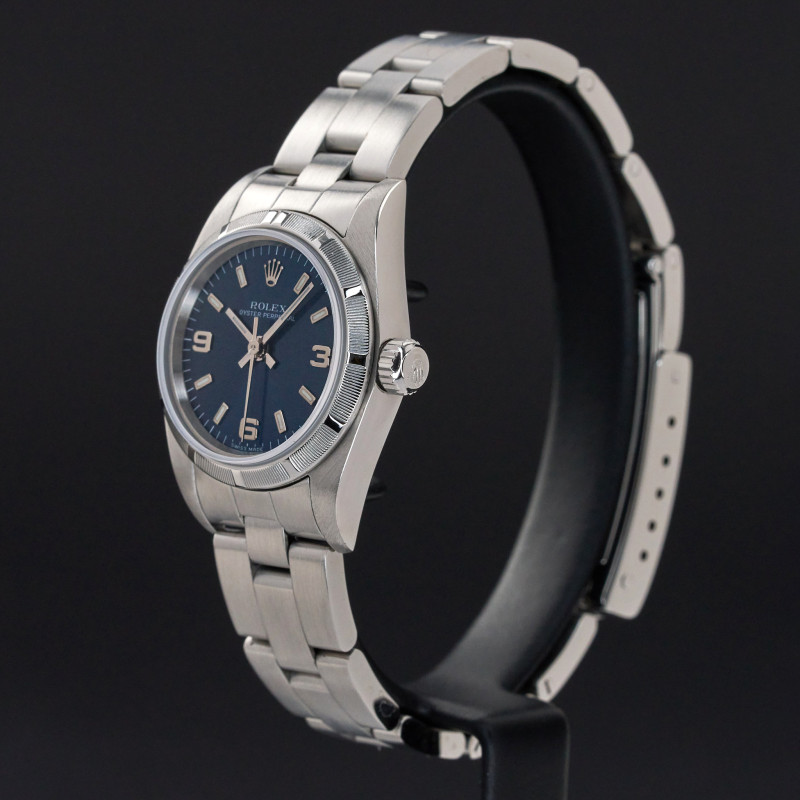 Rolex Oyster Perpetual Lady, 76030, 24mm, 2000, Steel, Blue Arabic dial, Fullset, 1y warranty