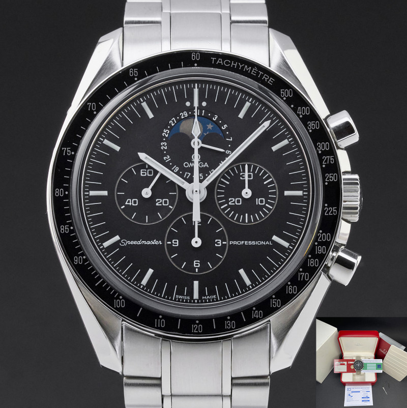 Omega Speedmaster Professional Moonphase, 3576.50, 42mm, Steel, Black dial, Fullset, 1y warranty