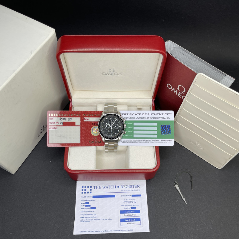 Omega Speedmaster Professional Moonphase, 3576.50, 42mm, Steel, Black dial, Fullset, 1y warranty