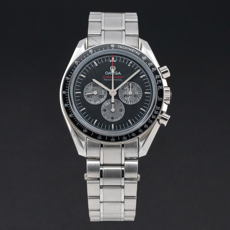 Omega Speedmaster Professional Moonwatch, Apollo Soyuz, 311.30.42.30.99.001, 42mm, 2017, Steel, Black Meteorite dial, Fullset, 1y warranty