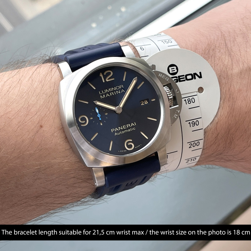 Panerai Luminor Marina Automatic, PAM 01058, 44mm, 2019, Steel, Blue Arabic dial, Fullset, 1y warranty