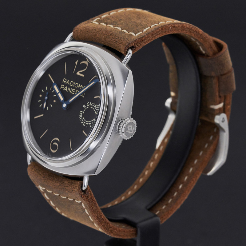 Panerai Radiomir 8 Days, PAM 00992, 45mm, 2021, Steel, Black Arabic dial, Fullset, 1y warranty