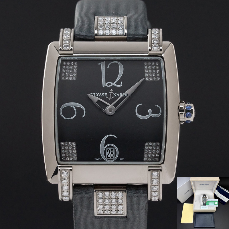 Ulysse Nardin Caprice, 130-91, 34mm, White gold, Grey Arabic dial, Docs, 1y warranty