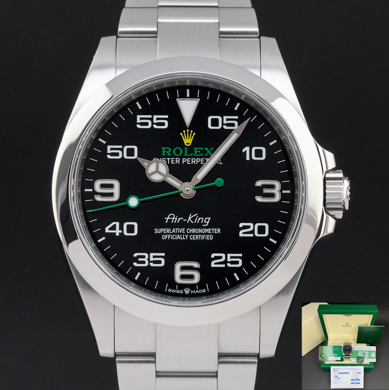 Rolex Air King, 126900, 40mm, 2024, Steel, Black Arabic dial, Fullset, Official warranty