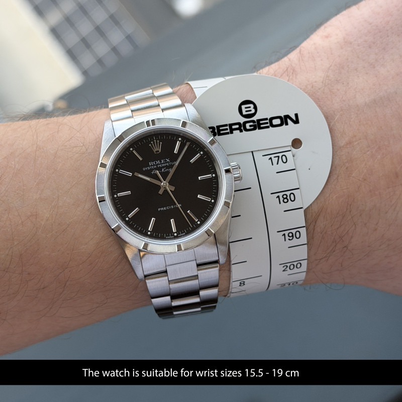 Rolex Air King, 14010, 34mm, 1999, Steel, Black dial, Fullset, 1y warranty