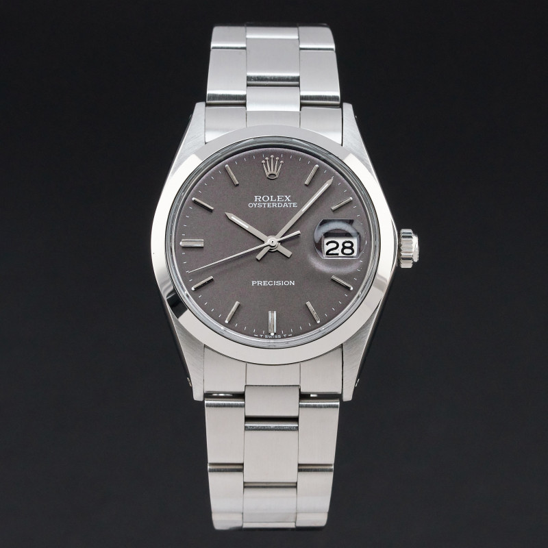 Rolex Oysterdate Precision, 6694, 34mm, 1969, Steel, Grey dial, Fullset, 1y warranty