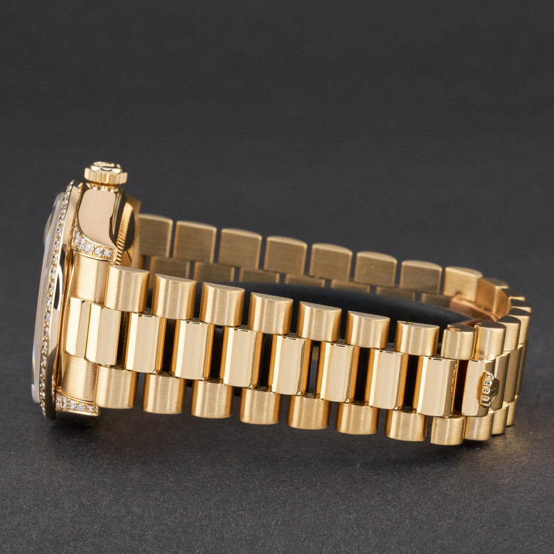 Rolex Day Date, 18338, 36mm, 1991, Yellow gold, Green Vignette Small Diamond dial, Fullset, 1y warranty