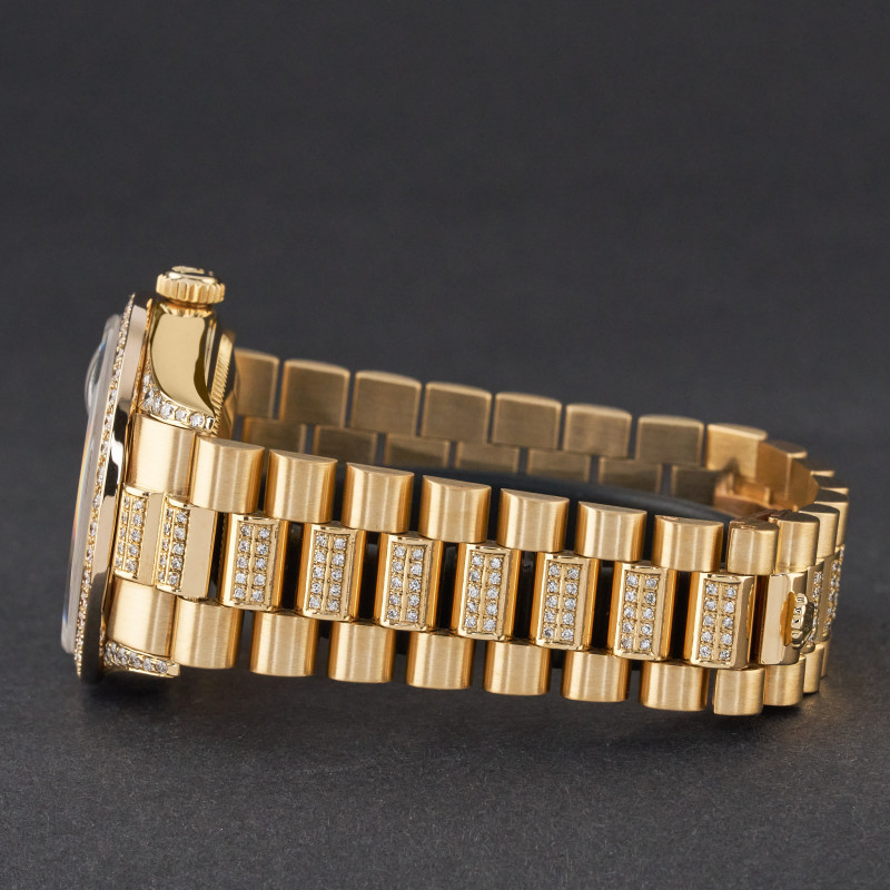 Rolex Day Date President, 18238, 36mm, 1991, Yellow gold, Blue Vignette Small Diamond dial, Fullset, 1y warranty