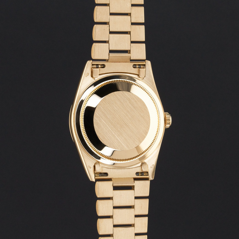 Rolex Day Date President, 18238, 36mm, 1991, Yellow gold, Brown Vignette Small Diamond dial, Fullset, 1y warrant