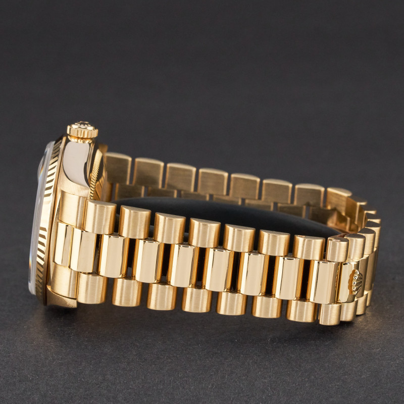 Rolex Day Date President, 18238, 36mm, 1991, Yellow gold, Brown Vignette Small Diamond dial, Fullset, 1y warrant