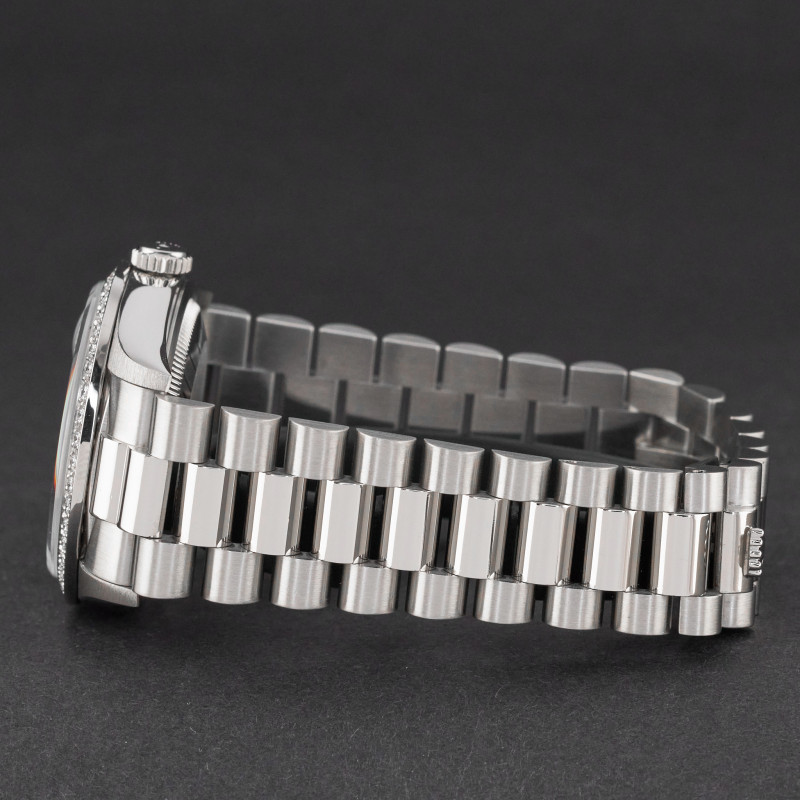 Rolex Day Date President, 18346, 36mm, 1993, Platinum, Silver Myriad Diamond Roman dial, Fullset, 1y warranty