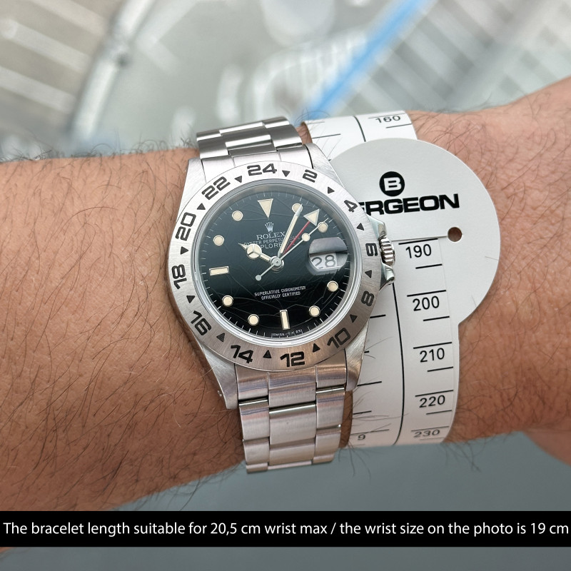 Rolex Explorer II, 40mm, 1984, 1y warranty, Fullset, ref. 16550, Steel, Rail Spider Black dial, Serviced