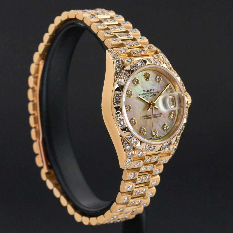 Rolex Lady Datejust, 69178, 26mm, 1993, Yellow gold, MOP Big Diamond dial, Fullset, 1y warranty