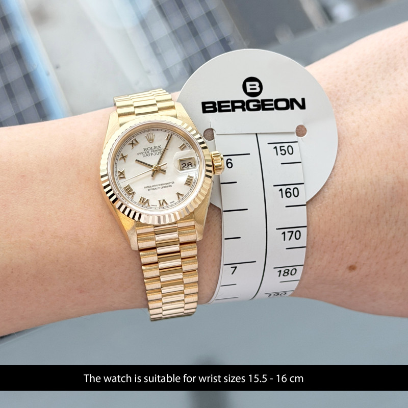 Rolex Lady Datejust, 69178, 26mm, 1993, Yellow gold, Silver MOP Roman dial, Fullset, 1y warranty
