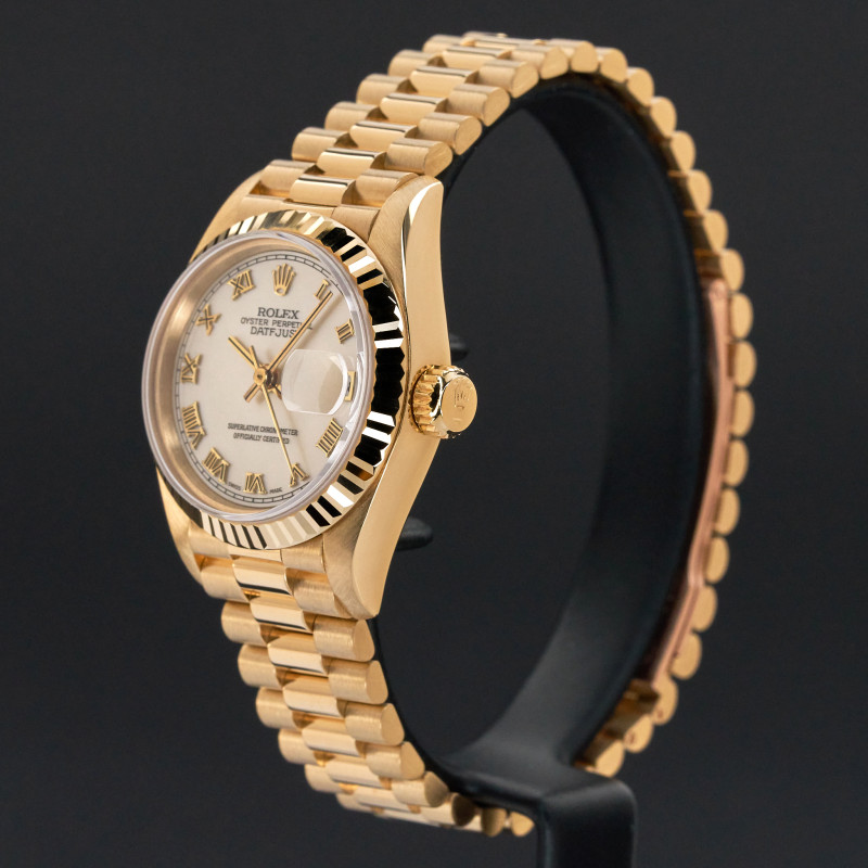 Rolex Lady Datejust, 69178, 26mm, 1993, Yellow gold, Silver MOP Roman dial, Fullset, 1y warranty