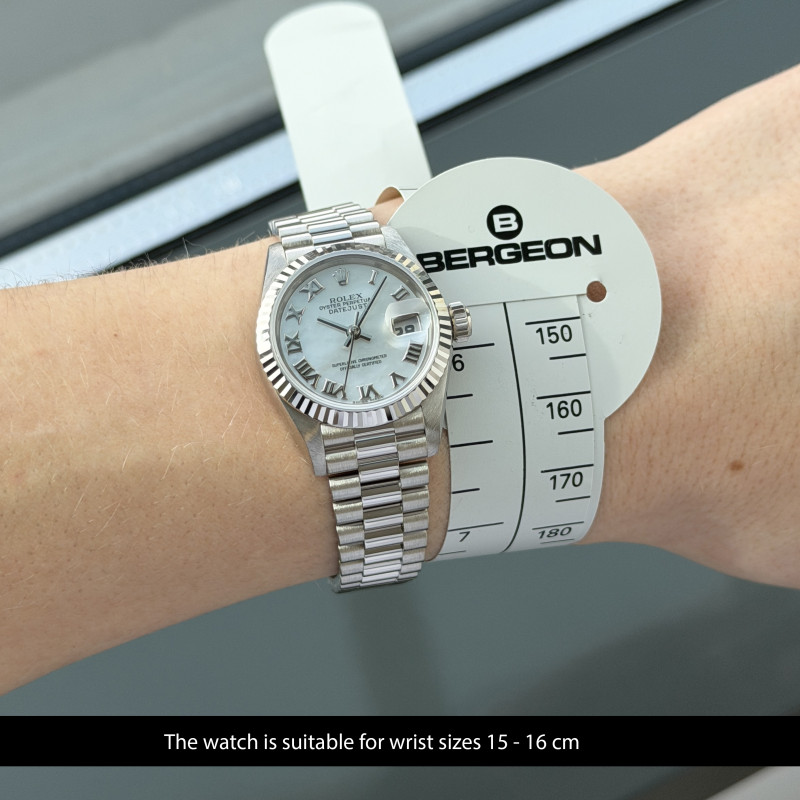 Rolex Lady Datejust, 69179, 26mm, 1993, White gold, Silver MOP Roman dial, Fullset, 1y warranty