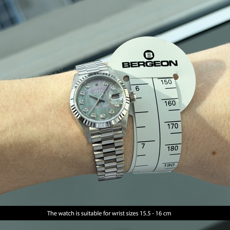Rolex Lady Datejust, 69179, 26mm, 1996, White gold, Tahitian MOP Big Diamond dial, Fullset, 1y warranty