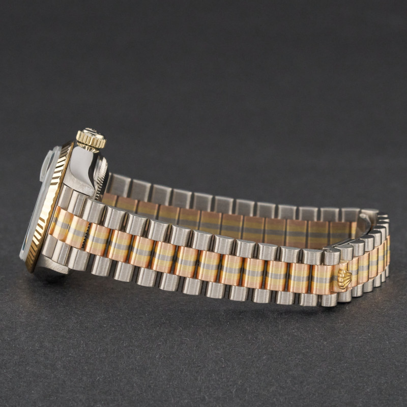 Rolex Lady Datejust, Rare TRIDOR, 69179, 26mm, 1986, Silver Small Diamond dial, Fullset, 1y warranty