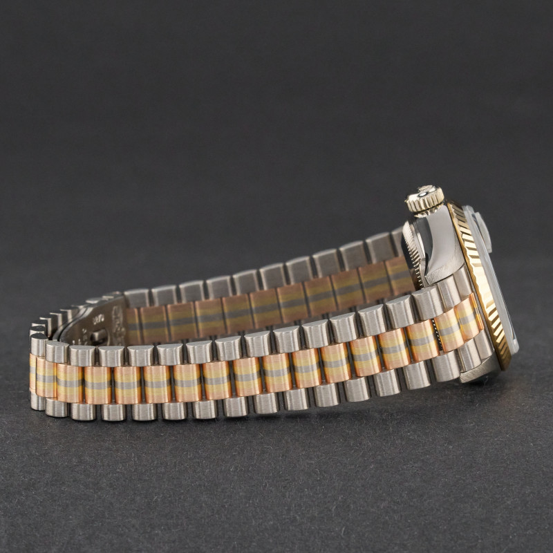 Rolex Lady Datejust, Rare TRIDOR, 69179, 26mm, 1986, Silver Small Diamond dial, Fullset, 1y warranty