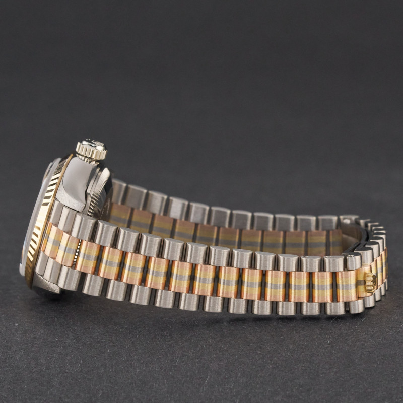 Rolex Lady Datejust, Rare TRIDOR, 69179, 26mm, 1988, Salmon Small Diamond dial, Fullset, 1y warranty