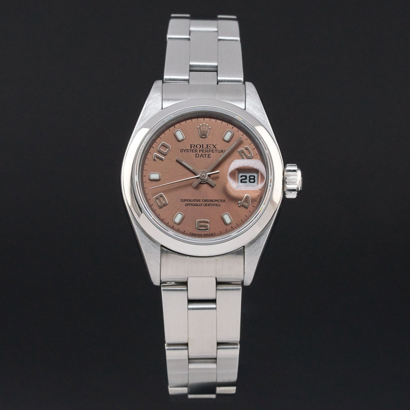 Rolex Oyster Perpetual Lady Date, 79160, 26mm, 2000, Steel, Pink Arabic dial, Fullset, 1y warranty