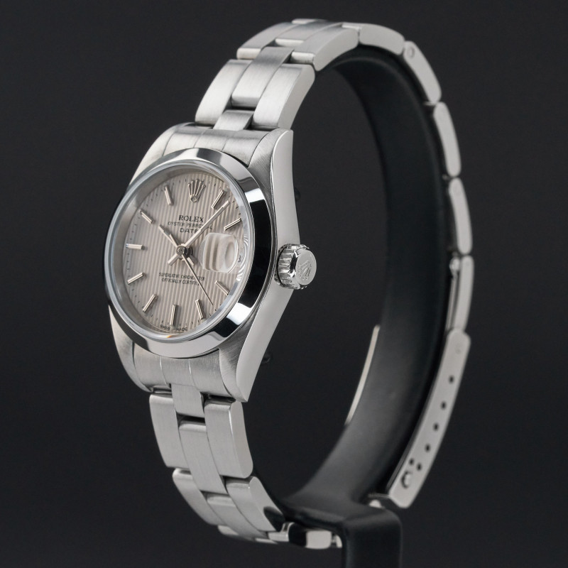 Rolex Oyster Perpetual Lady Date, 79160, 26mm, 2000, Steel, Silver Tapestry dial, Fullset, 1y warranty