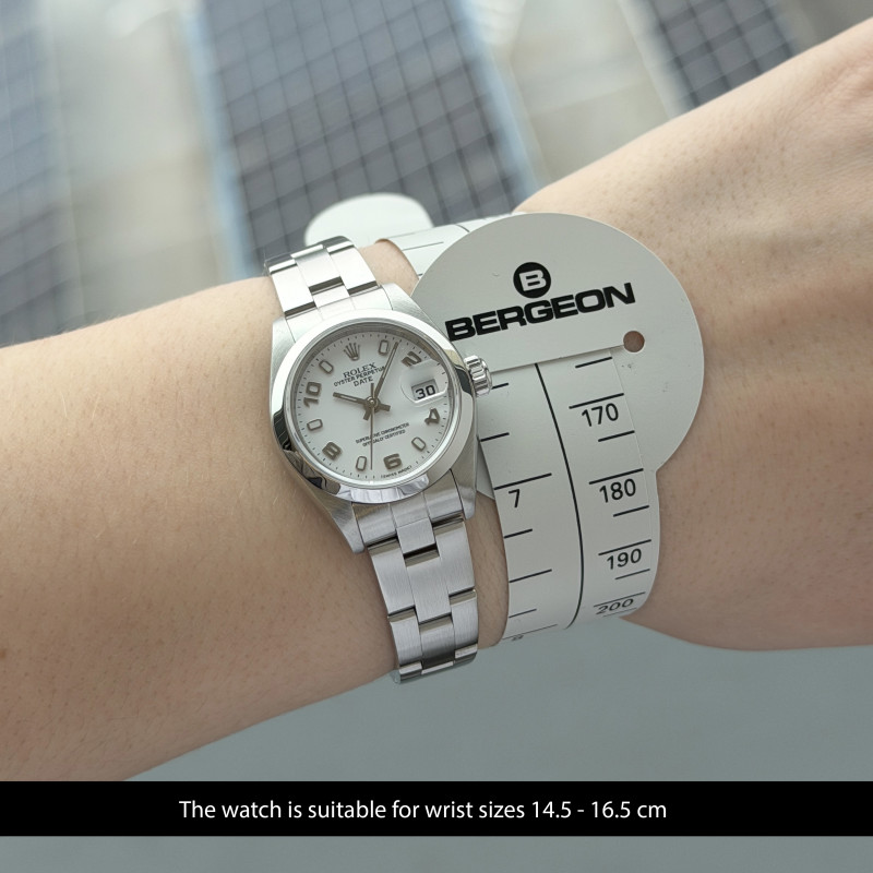 Rolex Oyster Perpetual Lady Date, 79160, 26mm, 2002, Steel, White Arabic dial, Fullset, 1y warranty