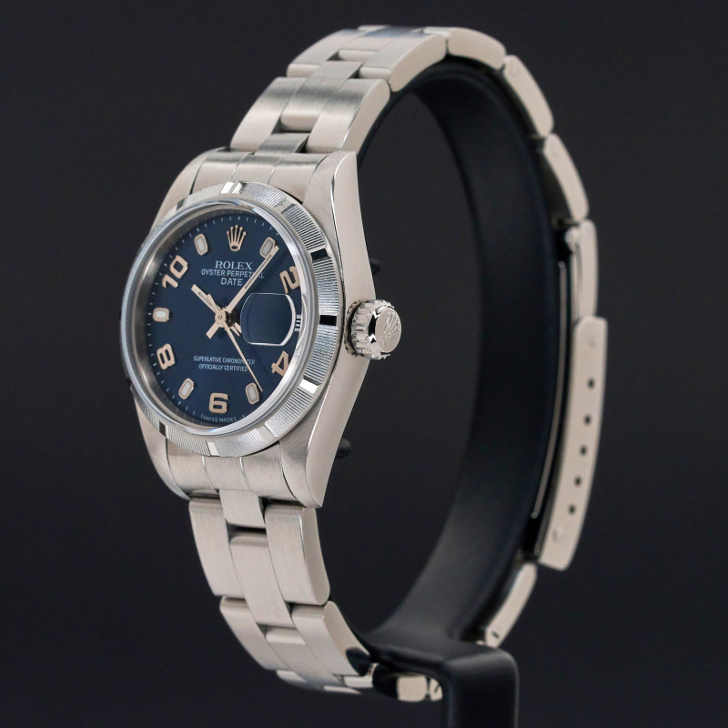 Rolex Oyster Perpetual Lady Date, 79190, 26mm, 1999, Steel, Blue Arabic dial, Fullset, 1y warranty