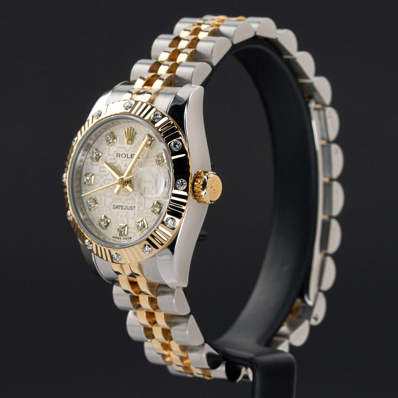 Rolex Lady Datejust, 179313, 26mm, 2008, Two-Tone, Silver Jubilee Diamond dial, Box, 1y warranty