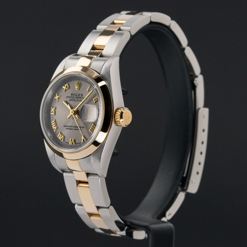 Rolex Lady Datejust, 79163, 26mm, 2001, Two-Tone, Grey Roman dial, Fullset, 1y warranty