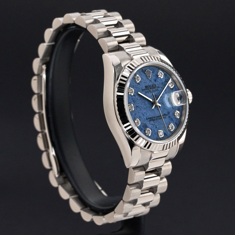 Rolex Datejust, 178279, 31mm, 2002, White gold, RARE Sodalite Diamond dial, Fullset, 1y warranty