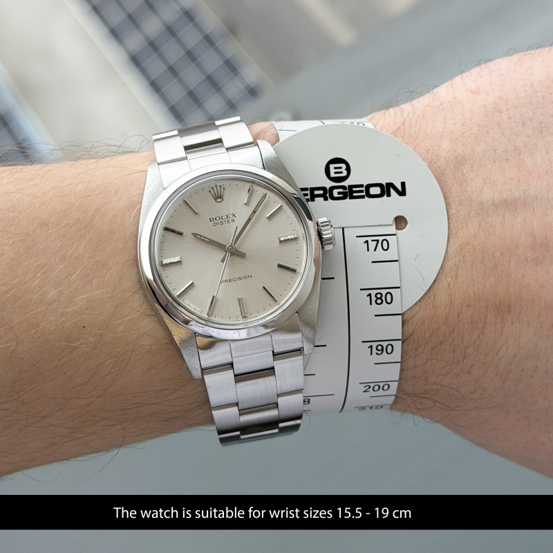 Rolex Oyster Precision, 6426, 34mm, 1982, Steel, Silver dial, Fullset, 1y warranty