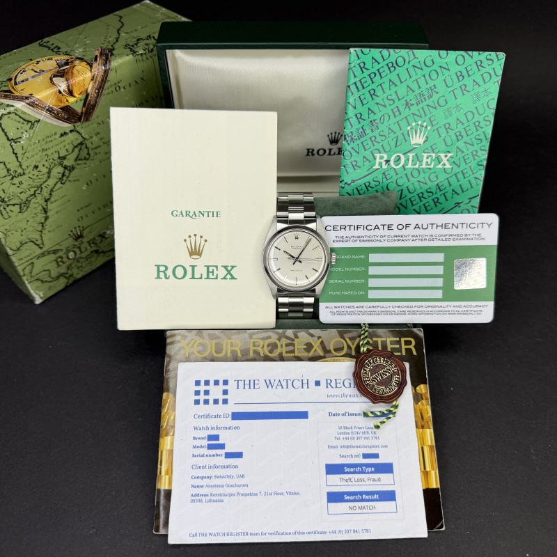 Rolex Oyster Precision, 6426, 34mm, 1982, Steel, Silver dial, Fullset, 1y warranty