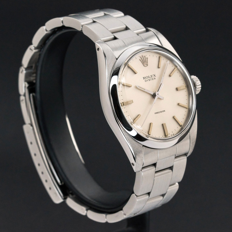 Rolex Oyster Precision, 6426, 34mm, 1984, Steel, Silver dial, Fullset, 1y warranty