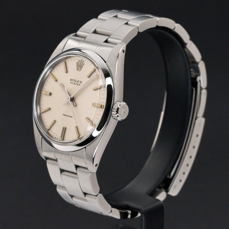 Rolex Oyster Precision, 6426, 34mm, 1984, Steel, Silver dial, Fullset, 1y warranty