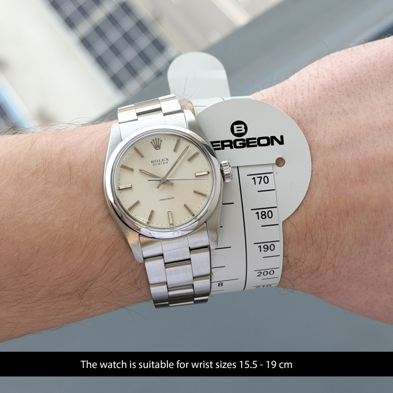Rolex Oyster Precision, 6426, 34mm, 1984, Steel, Silver dial, Fullset, 1y warranty