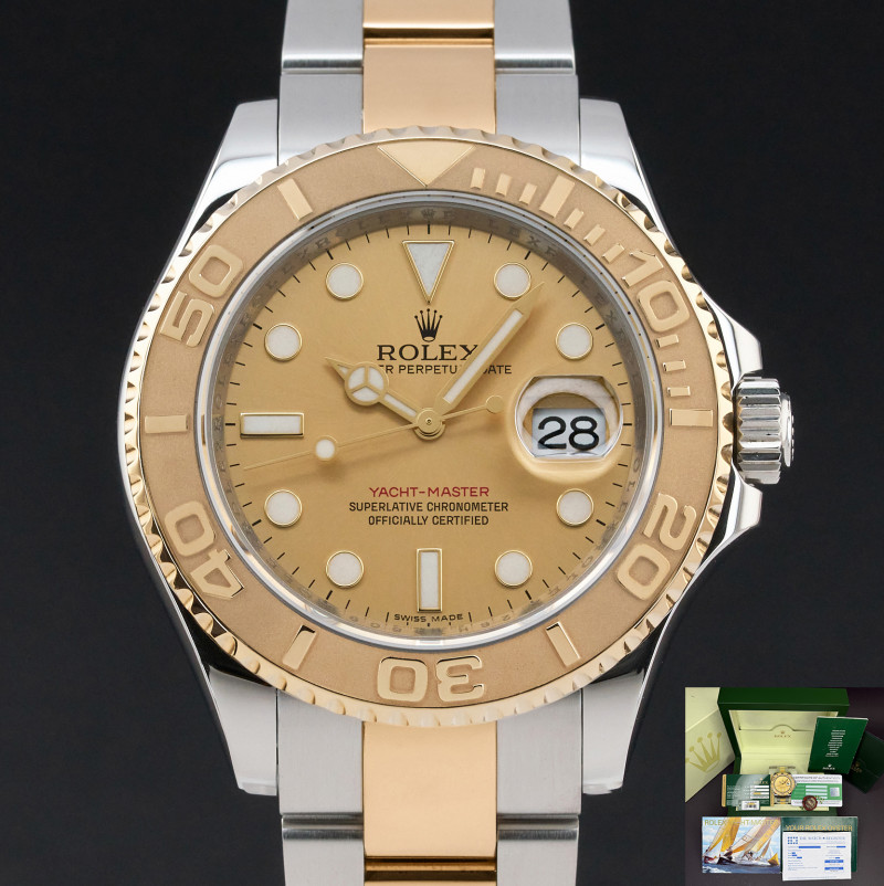 Rolex Yacht-Master, 16623, 40mm, 2011, Two-Tone, Champagne dial, Fullset, 1y warranty